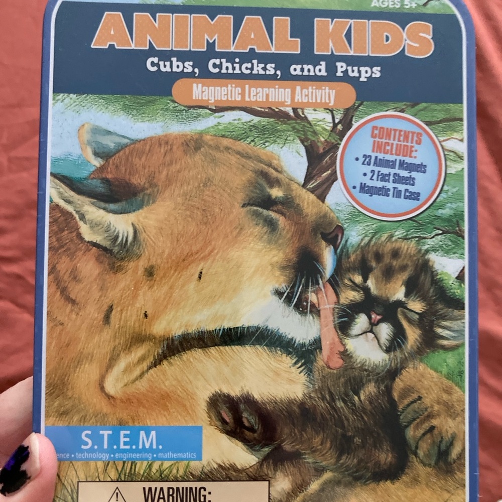 Animal Kids Magnetic Learning Activity and Connect 4 card game
